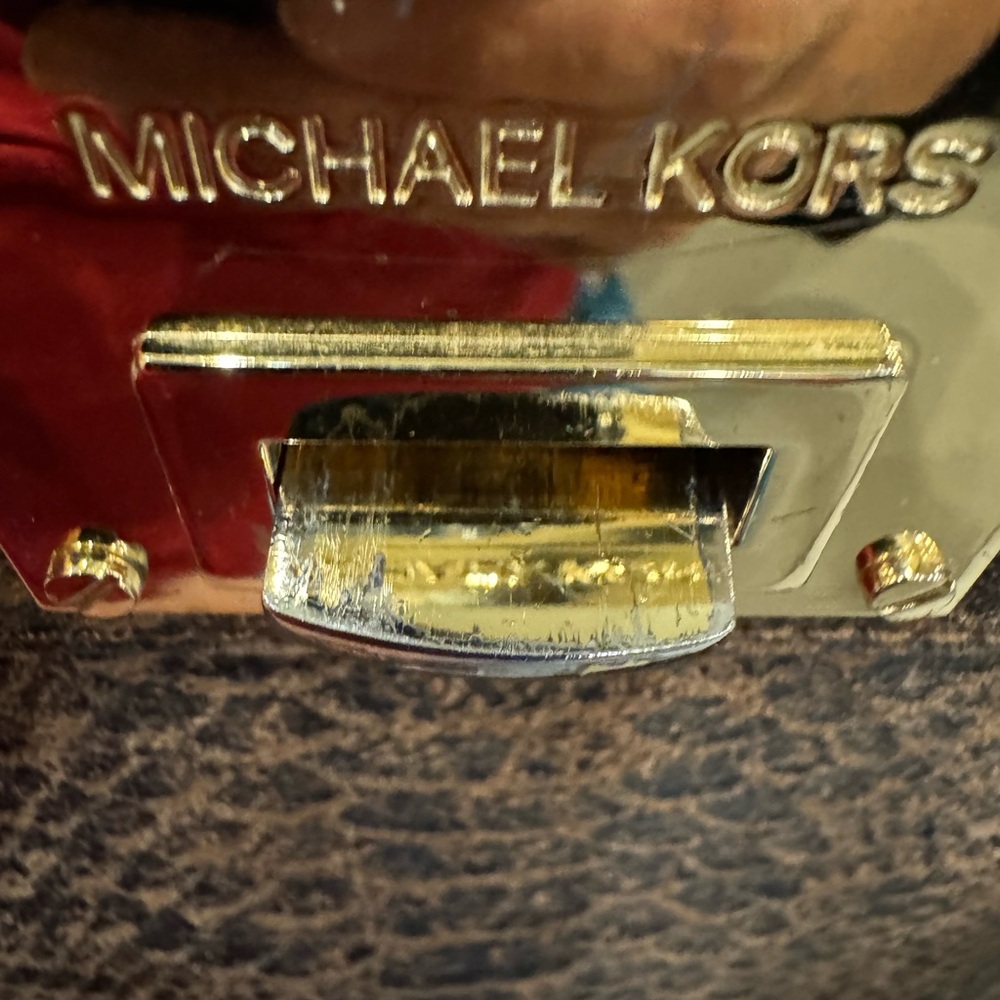 Michael Kors Python Snakeskin Leather Satchel - Picture 9 of 16